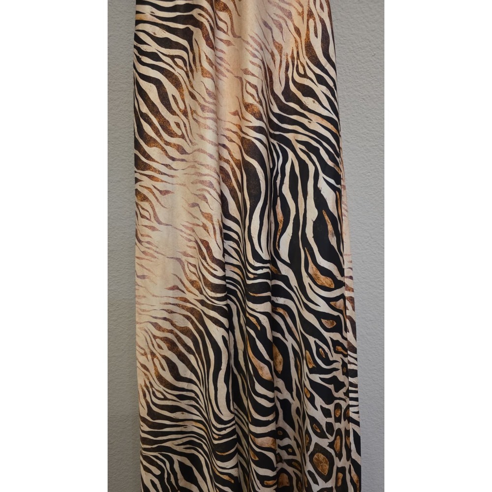 Avec Les Filles Animal Print Halter Maxi Dress Leopard Zebra Tiger Gown 8 - Picture 6 of 16